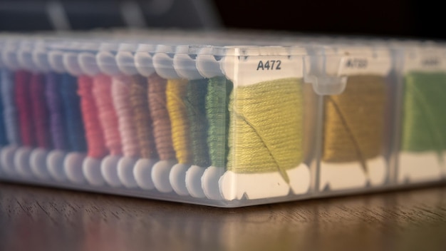 Trzy wykrojone zestawy haftu